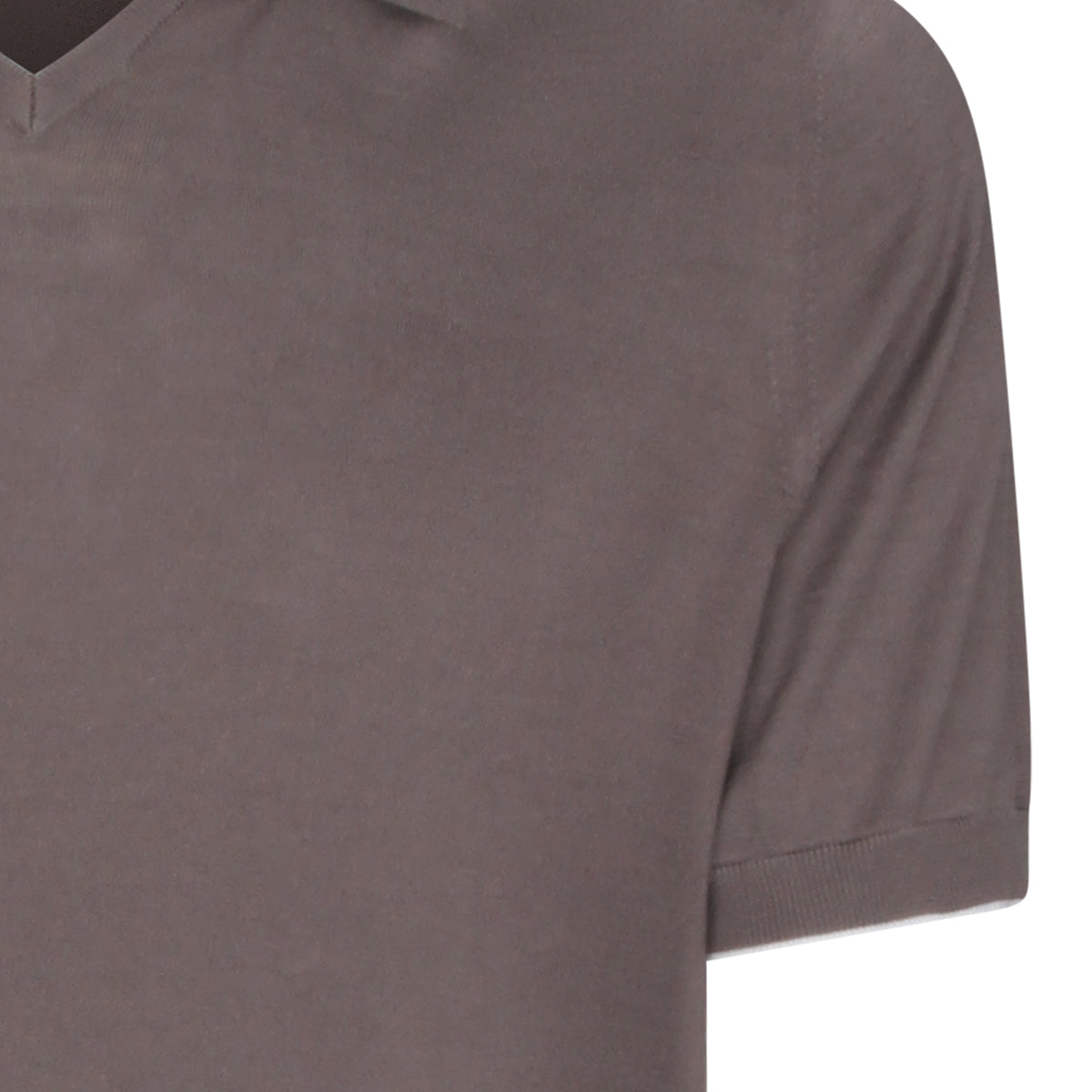 BROWN COTTON POLO SHIRT