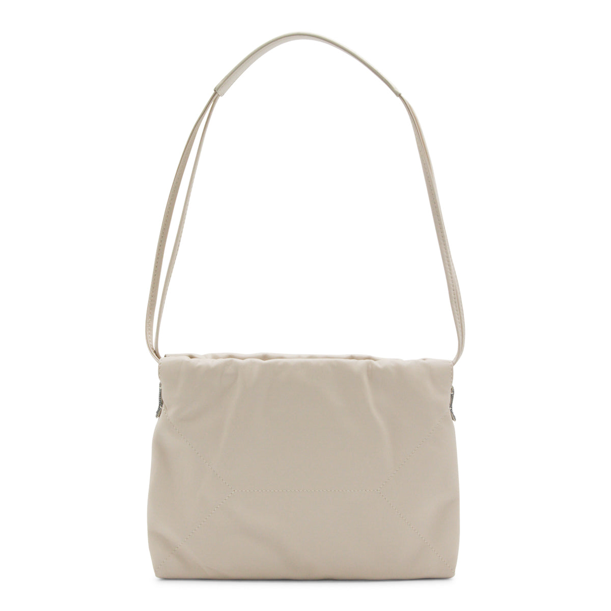 CREAM LEATHER CROSSBODY BAG