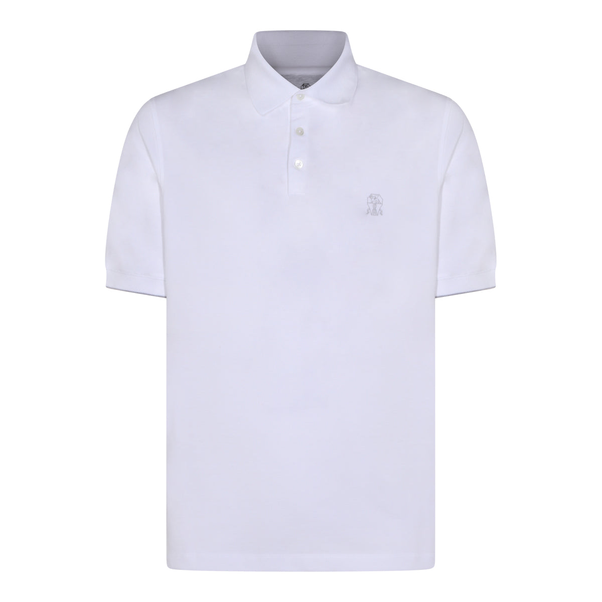 WHITE COTTON POLO SHIRT