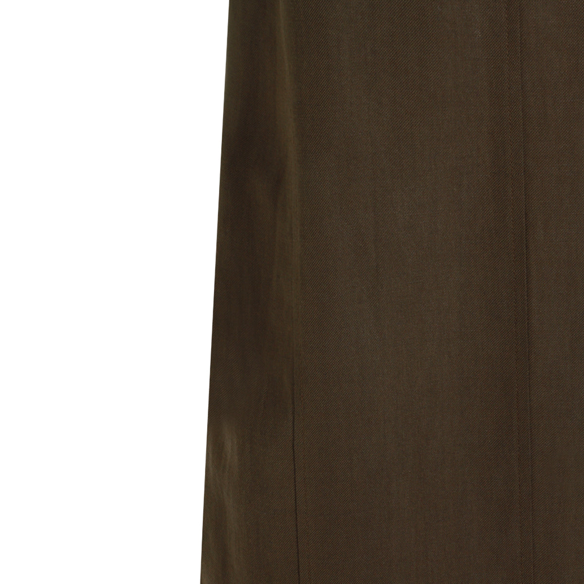 BROWN VISCOSE AND LINEN BLEND DRESS