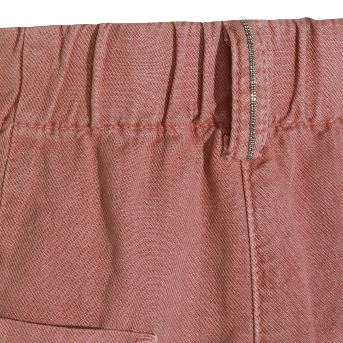 ANTIQUE PINK COTTON AND LINEN SHORTS
