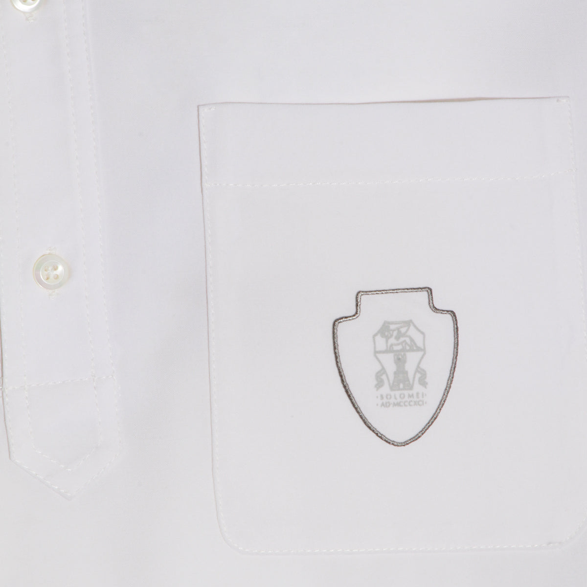 WHITE VIRGIN WOOL SHIRT