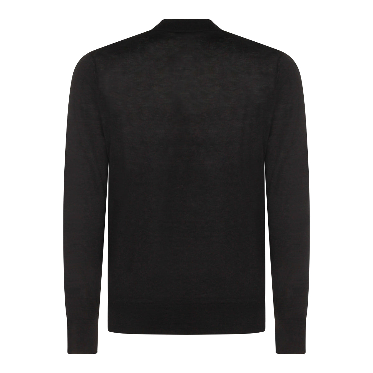 DARK BLUE SILK AND COTTON BLEND SWEATER
