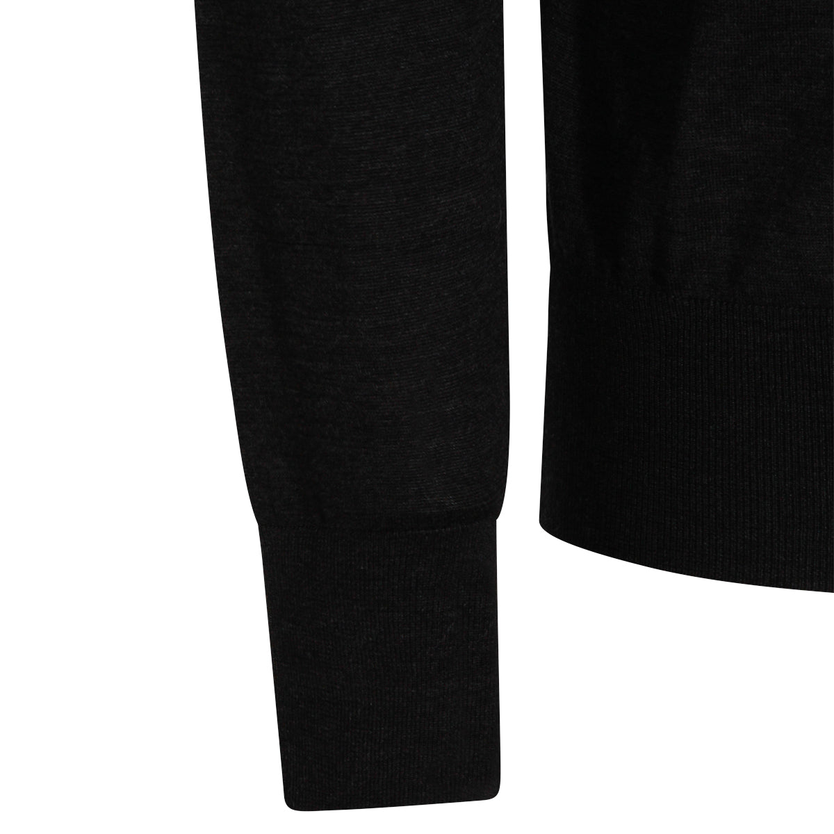 DARK BLUE SILK AND COTTON BLEND SWEATER