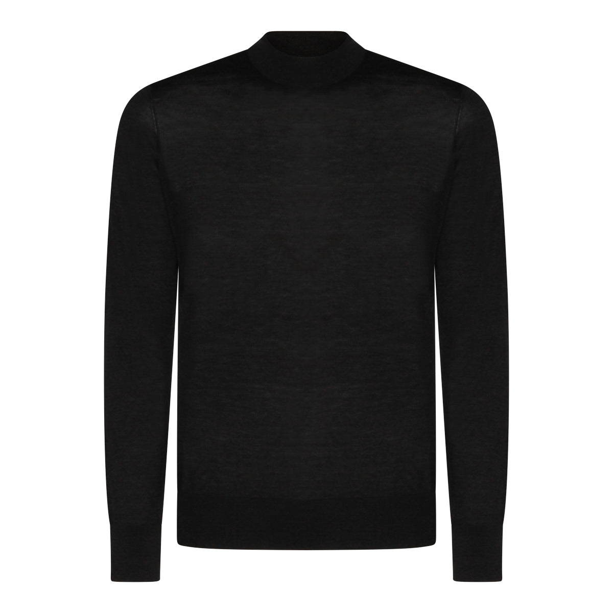 DARK BLUE SILK AND COTTON BLEND SWEATER