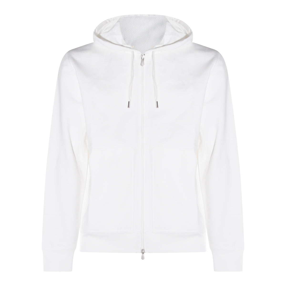 WHITE COTTON SWEATSHIRT
