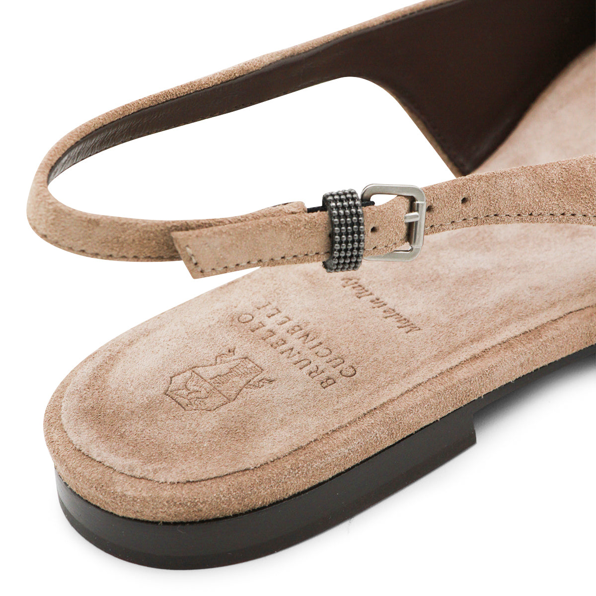 BEIGE LEATHER FLATS