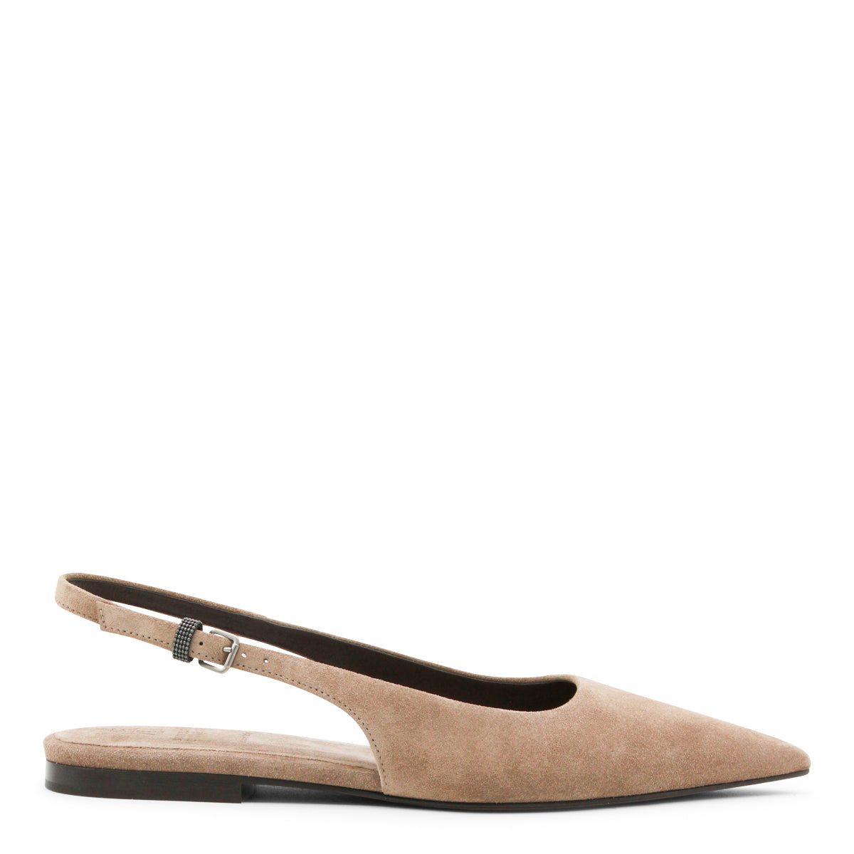 BEIGE LEATHER FLATS