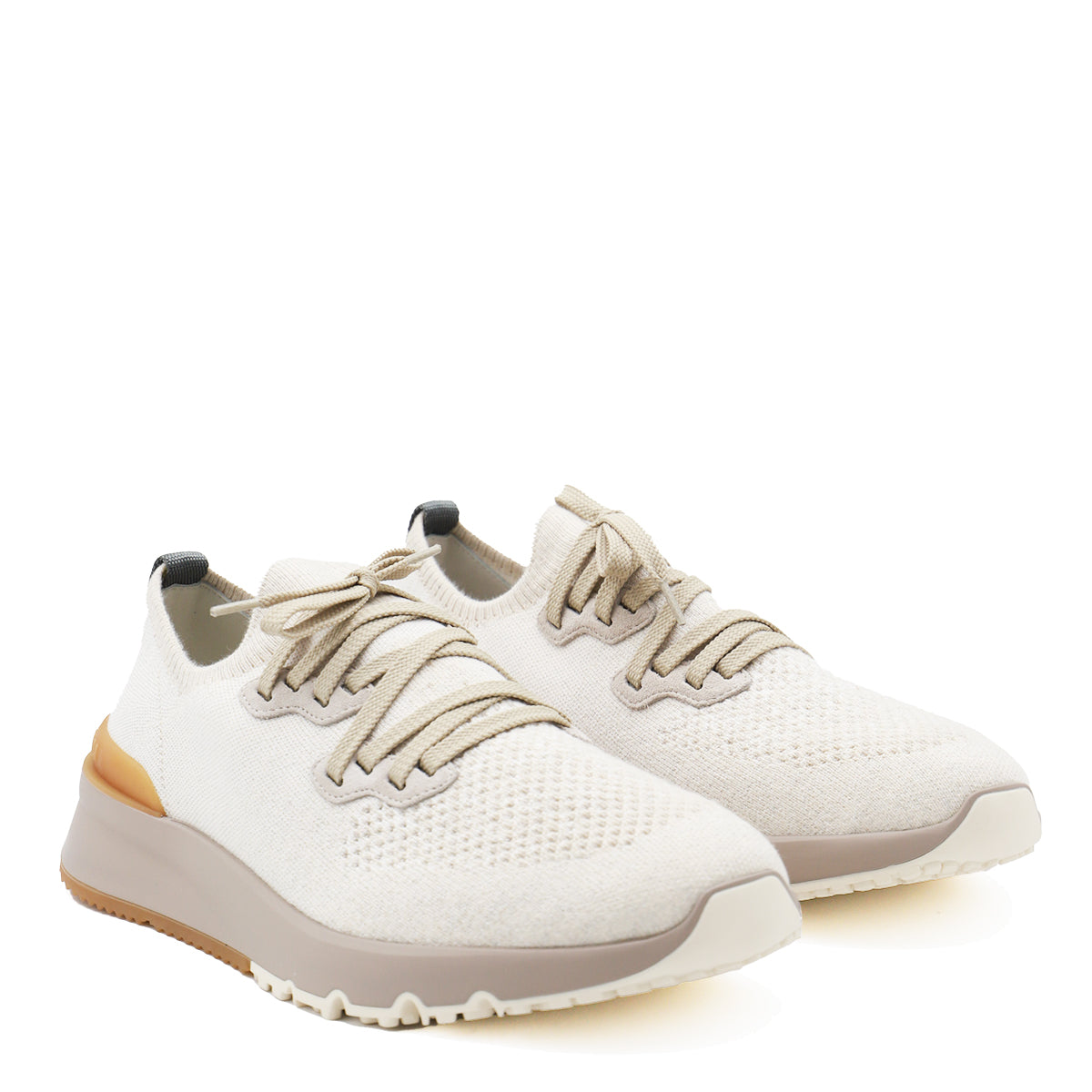 WHITE KNIT SNEAKERS