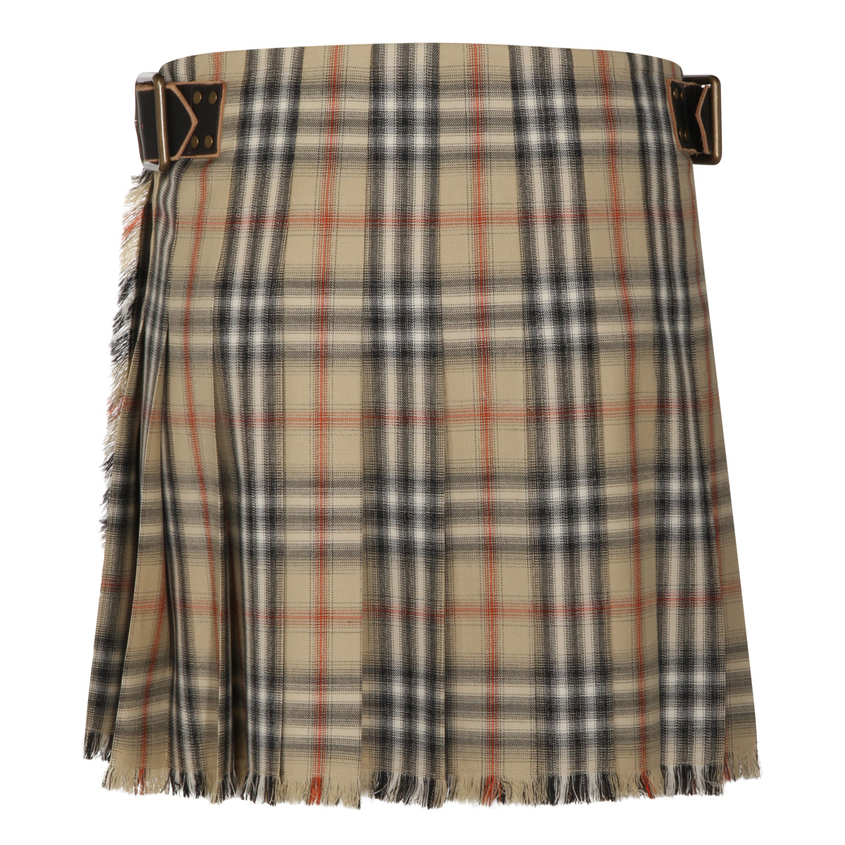 BEIGE WOOL SKIRT
