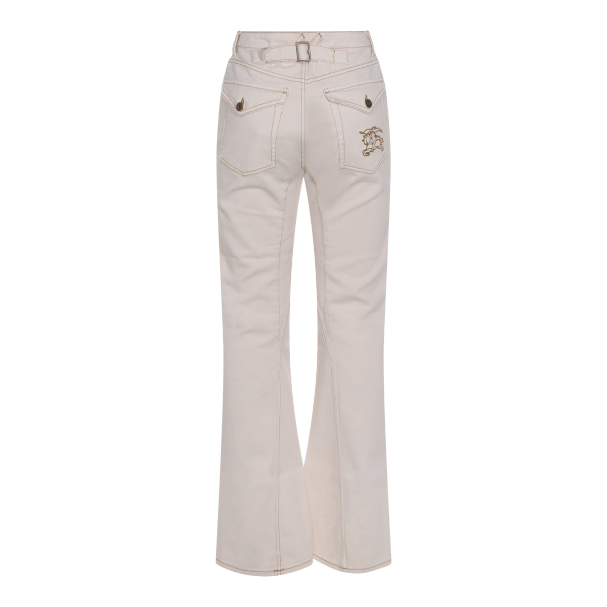 WHITE COTTON DENIM JEANS