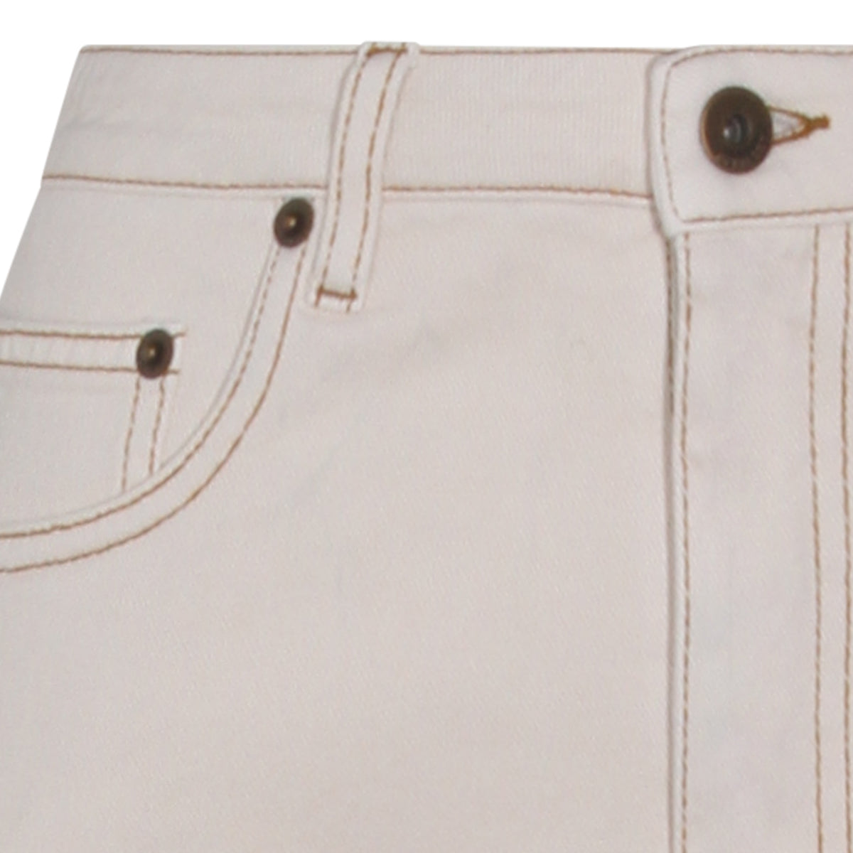 WHITE COTTON DENIM JEANS