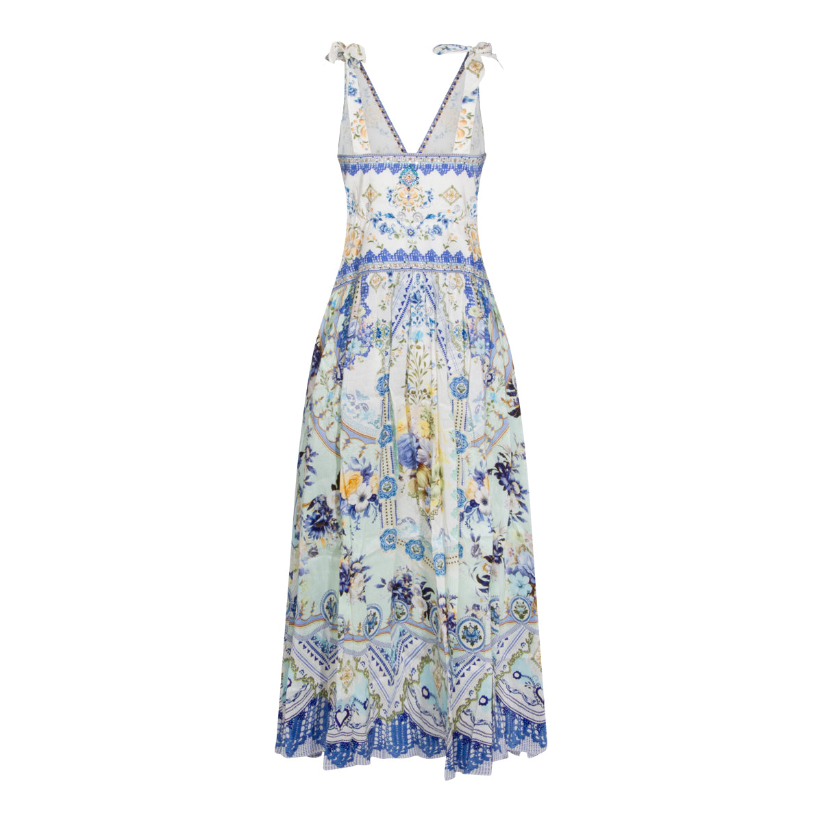 WHITE AND BLUE DRESS