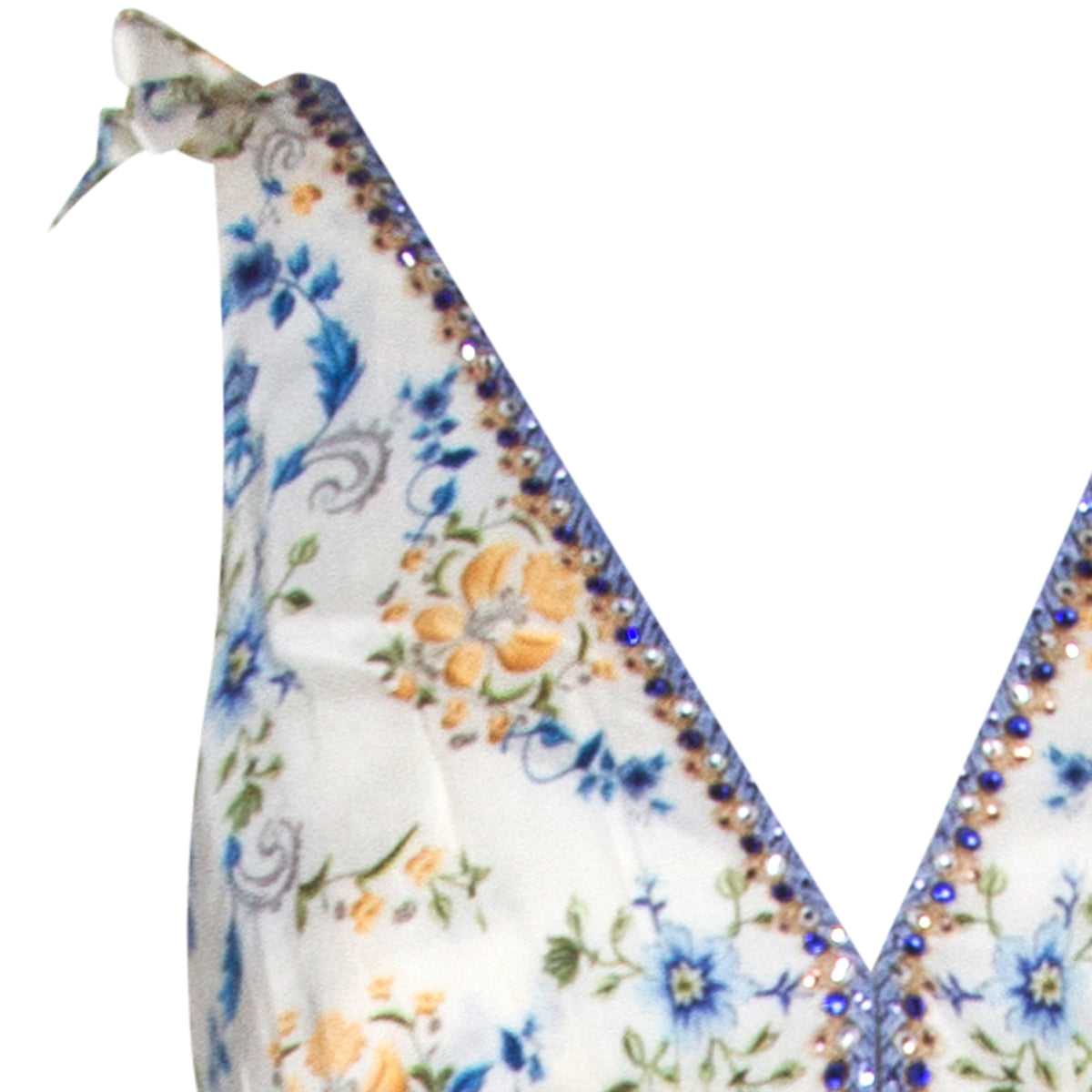 WHITE AND BLUE DRESS