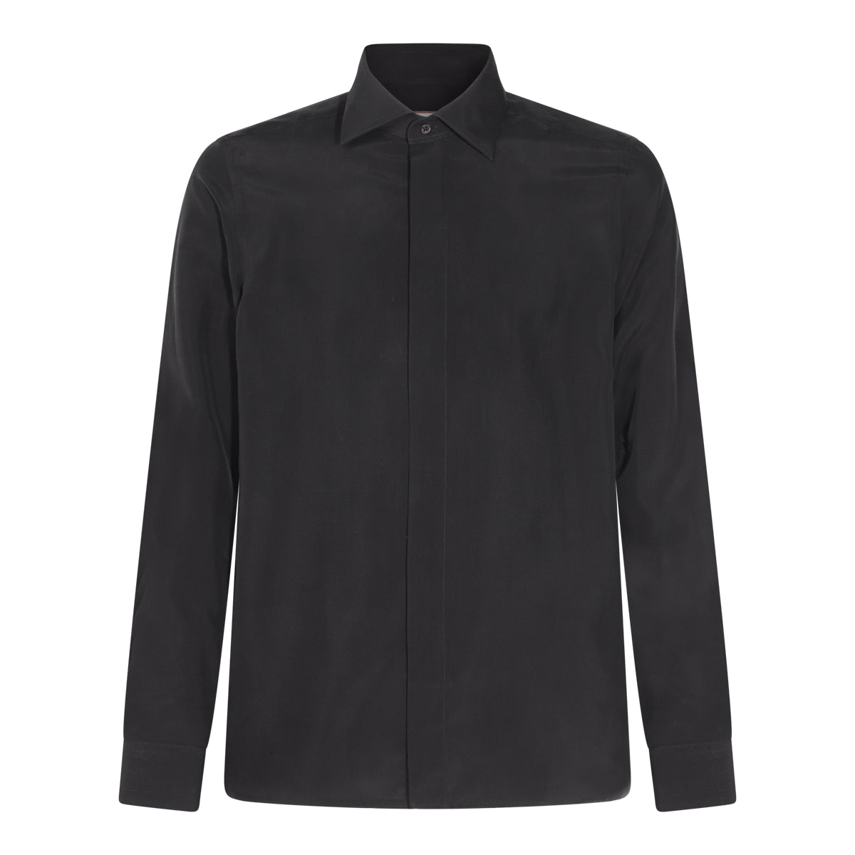 BLACK SILK SHIRT