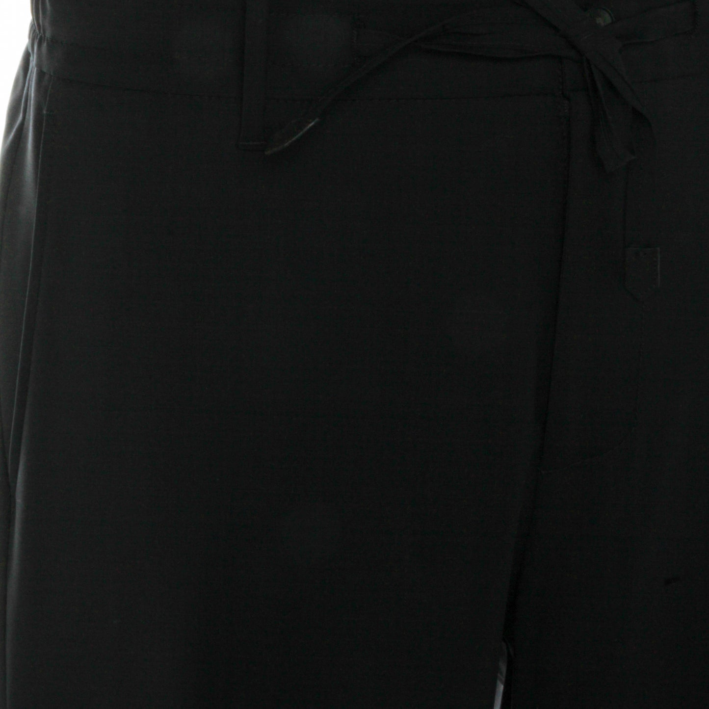 BLACK WOOL STRETCH PANTS