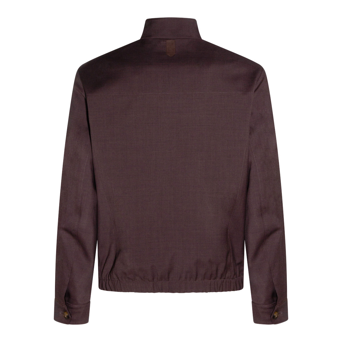BROWN WOOL CASUAL JACKET