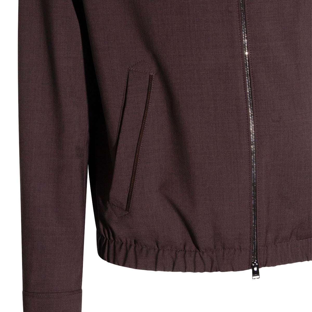BROWN WOOL CASUAL JACKET