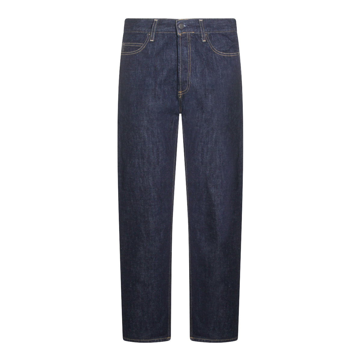 BLUE RINSED COTTON DENIM JEANS