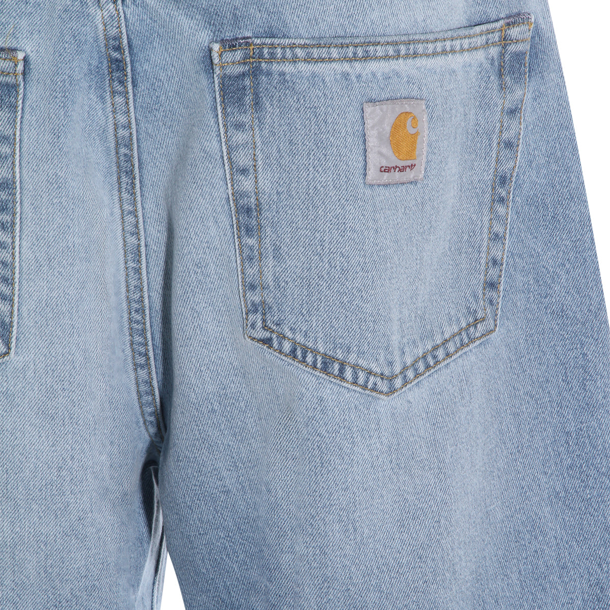 BLUE HEAVY WORN COTTON LANDON JEANS