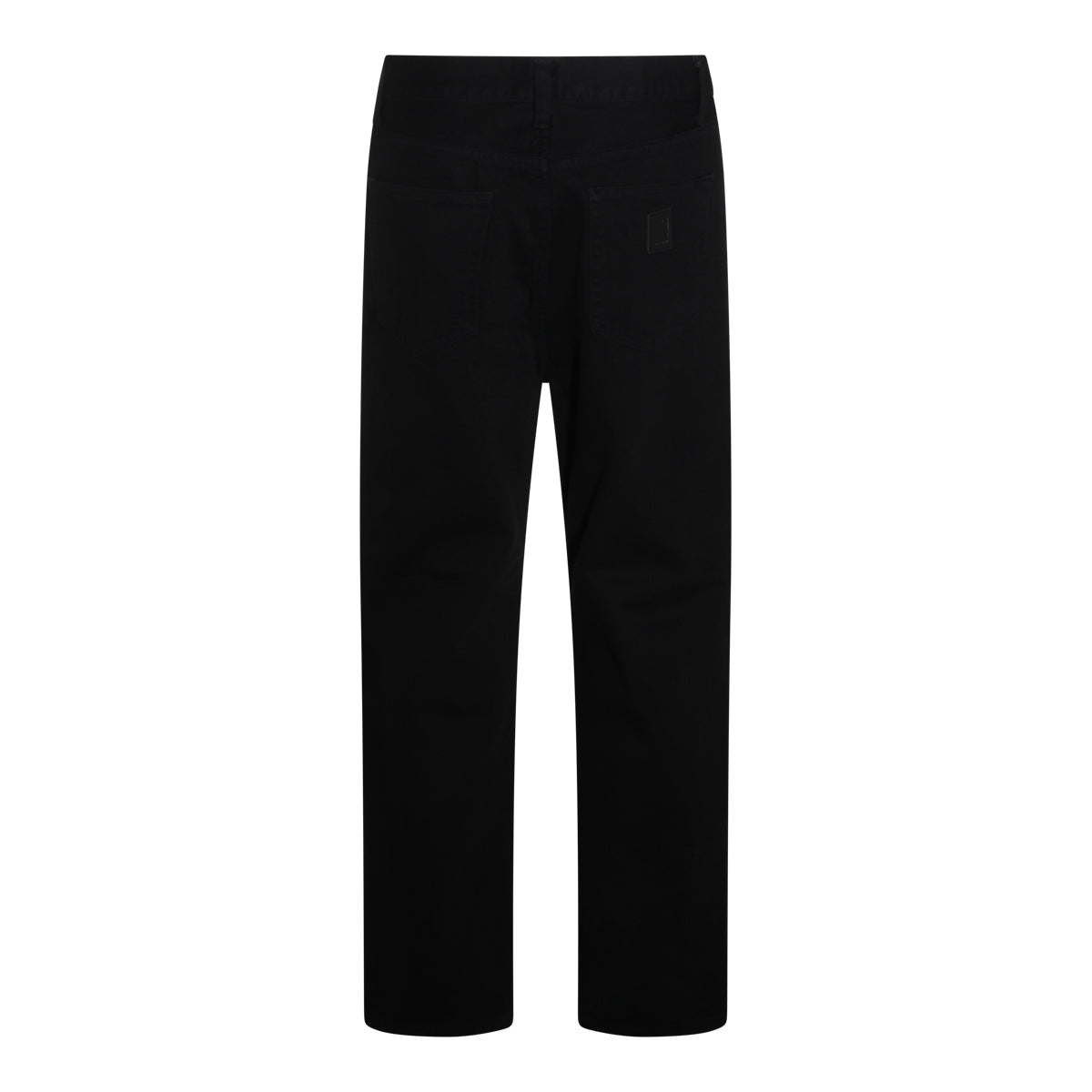 BLACK RINSED COTTON AARON PANT
