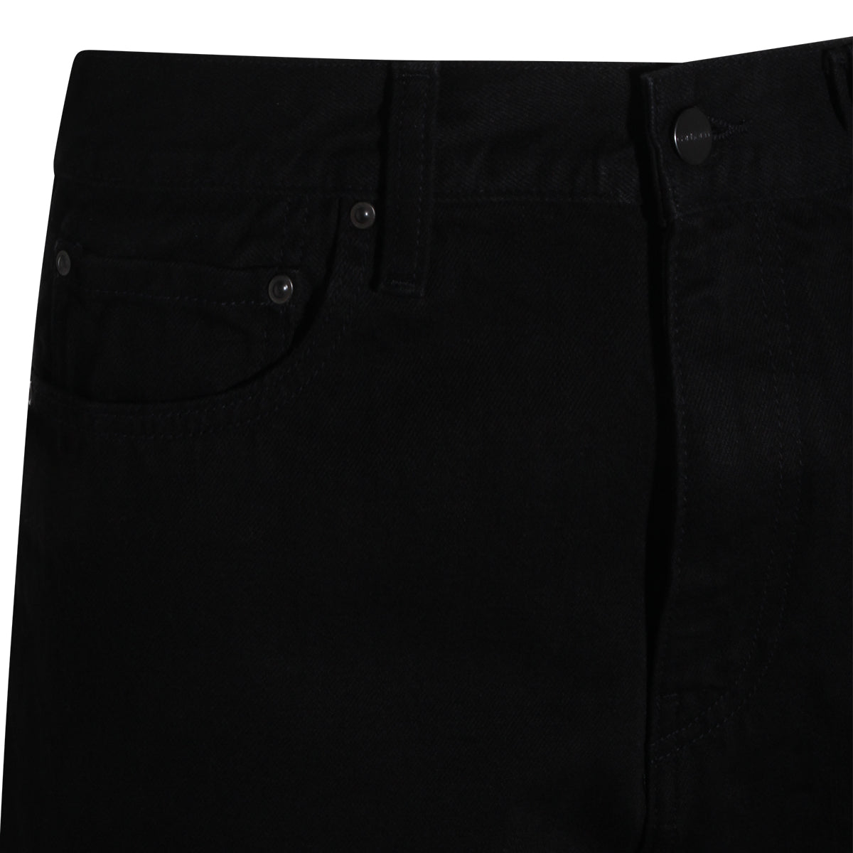 BLACK RINSED COTTON AARON PANT