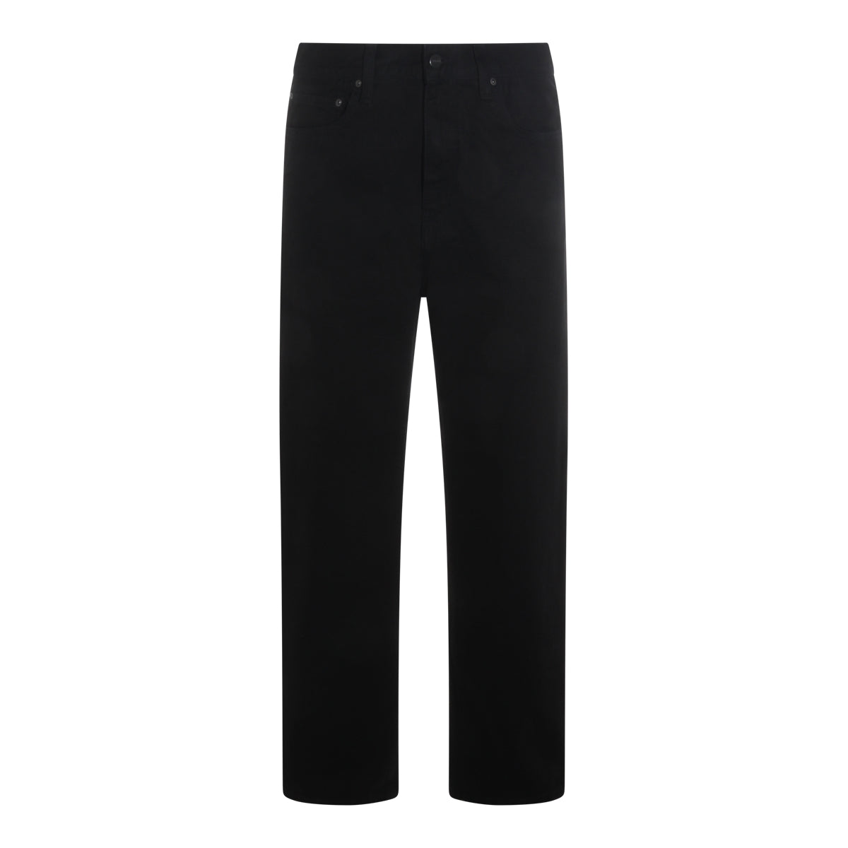 BLACK RINSED COTTON AARON PANT
