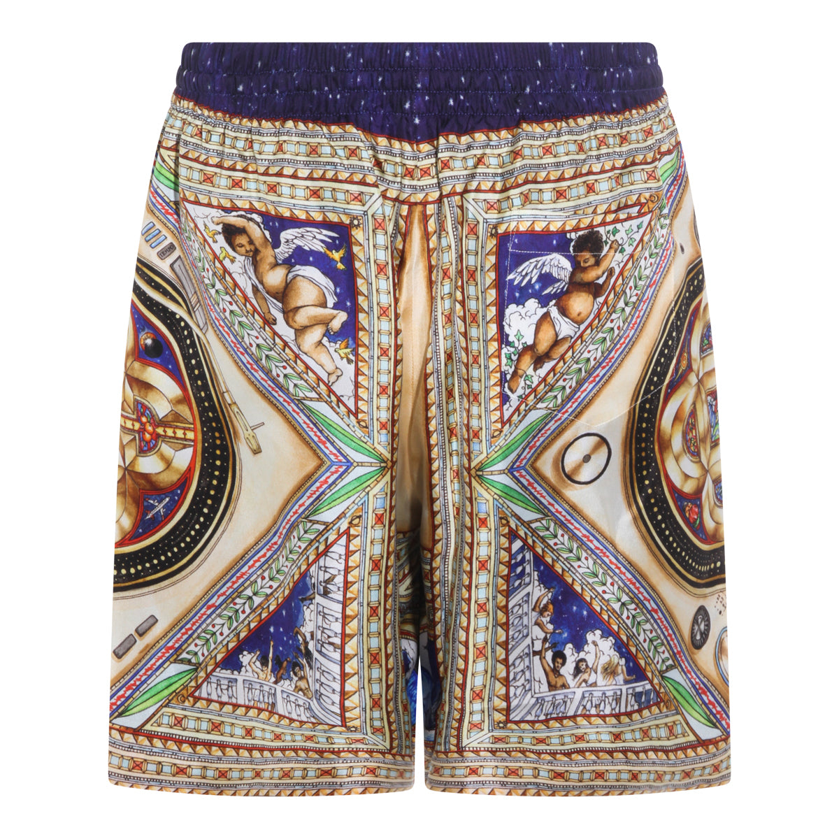 MULTICOLOR SILK SHORTS