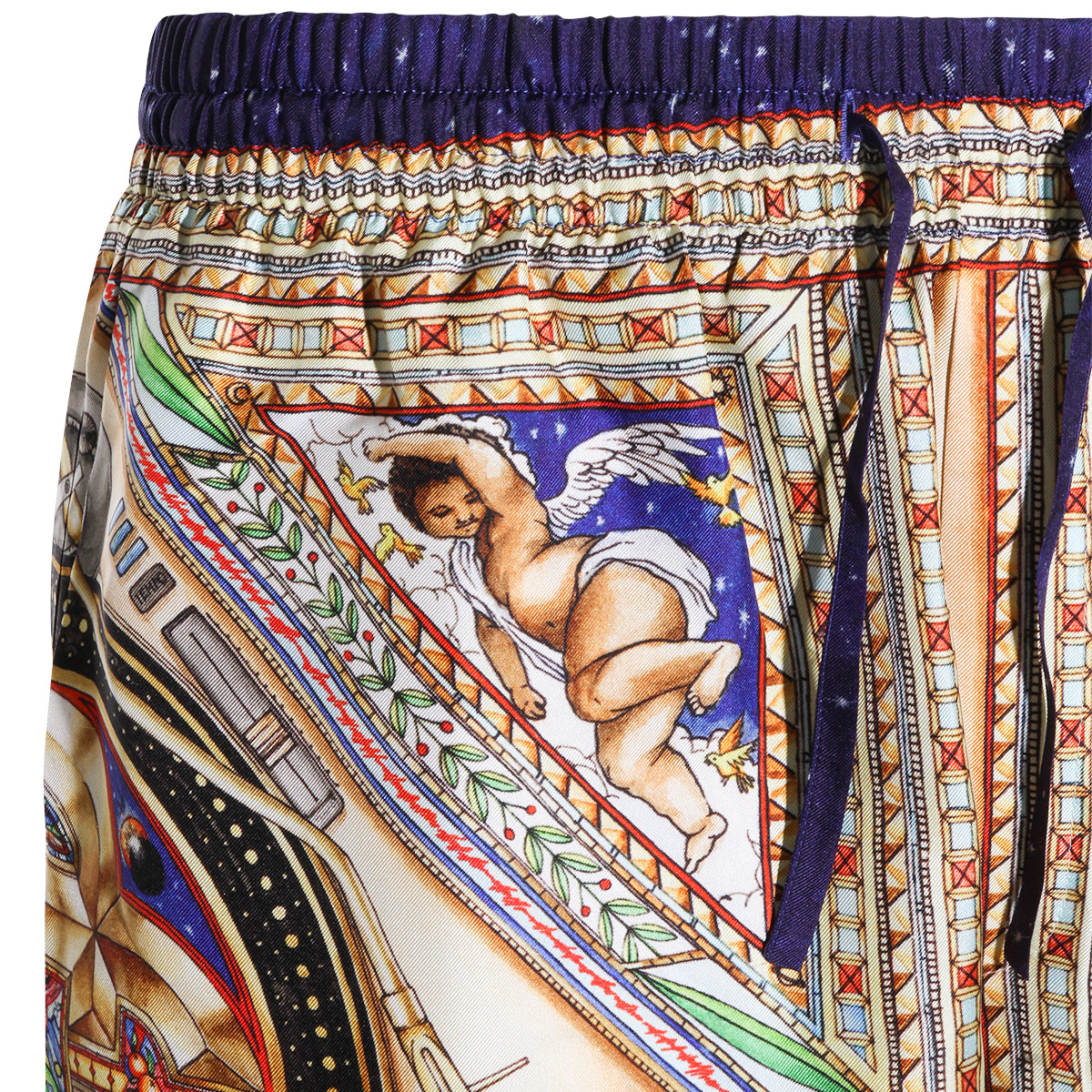 MULTICOLOR SILK SHORTS