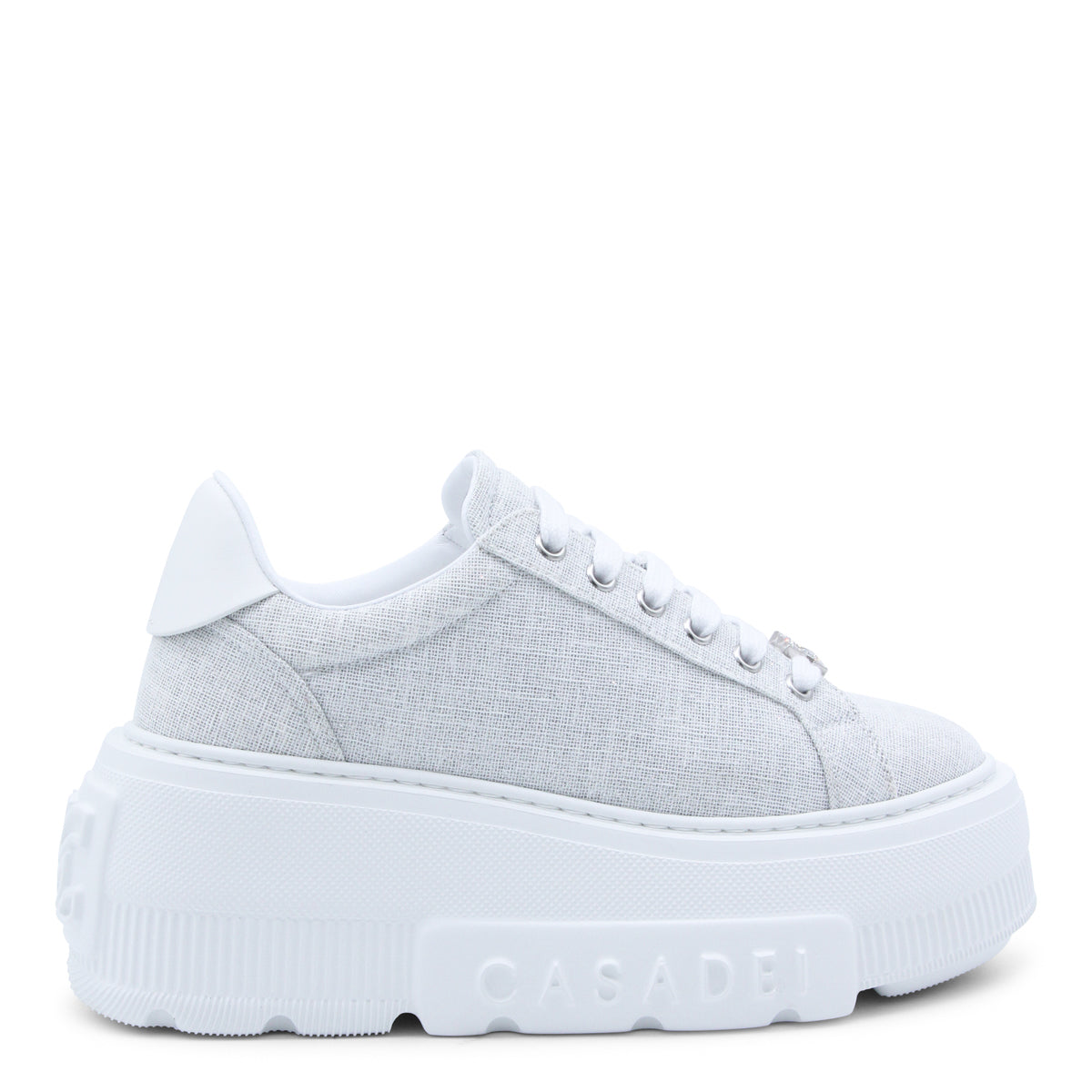 GREY LEATHER NEXUS SOLAR ECLIPSE SNEAKERS