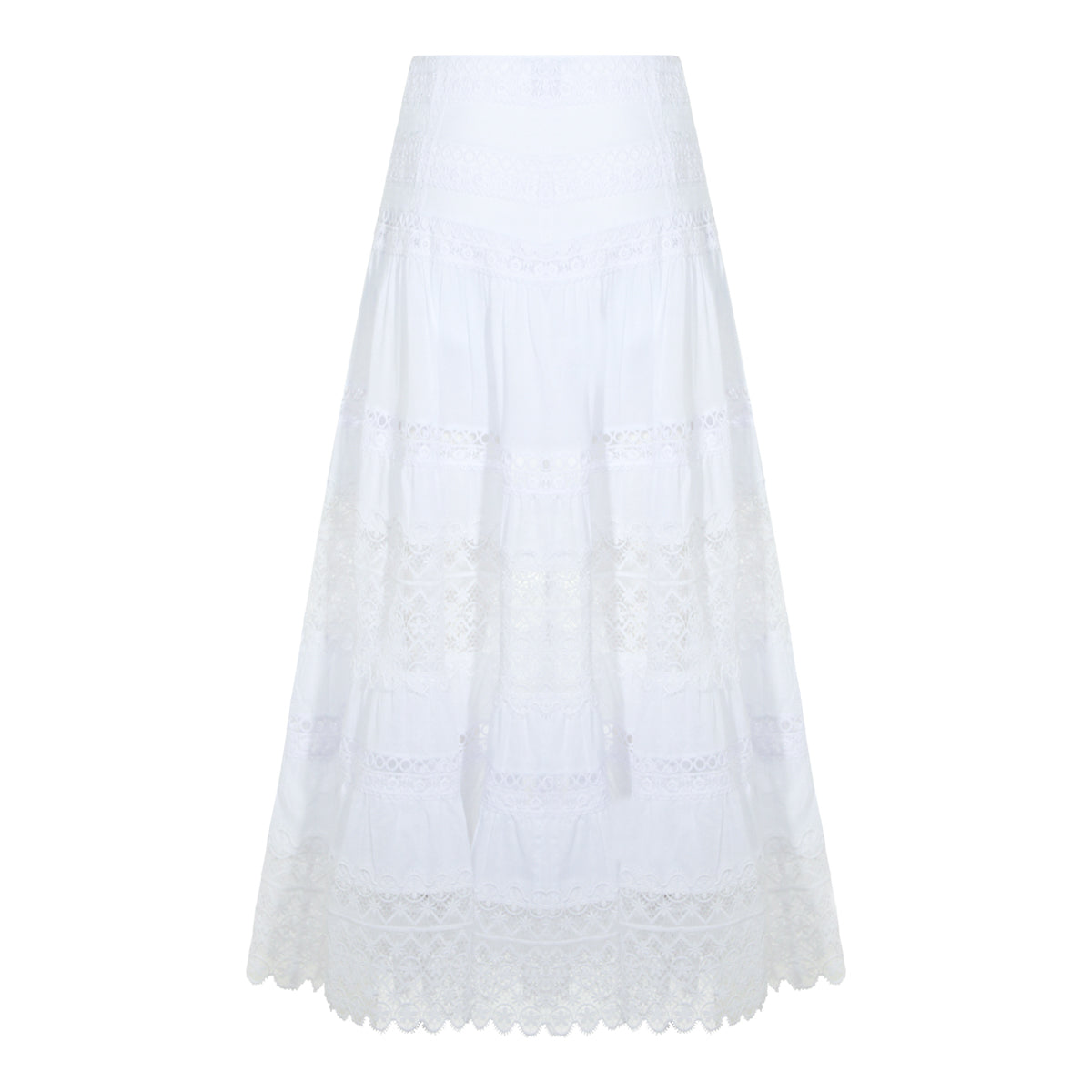 WHITE COTTON SKIRT