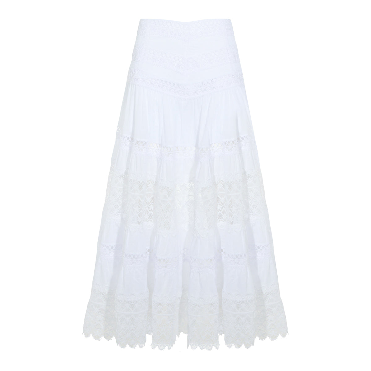 WHITE COTTON SKIRT