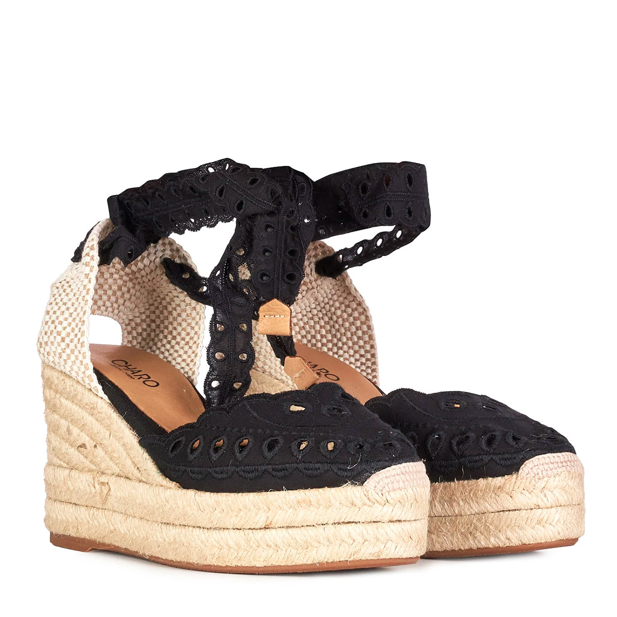 BLACK RAFFIA ESPADRILLAS