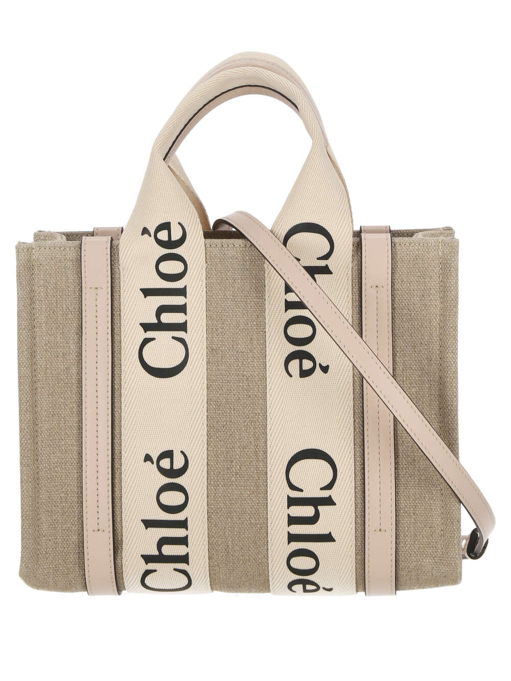SMALL WOODY TOTE BAG IN LINEN