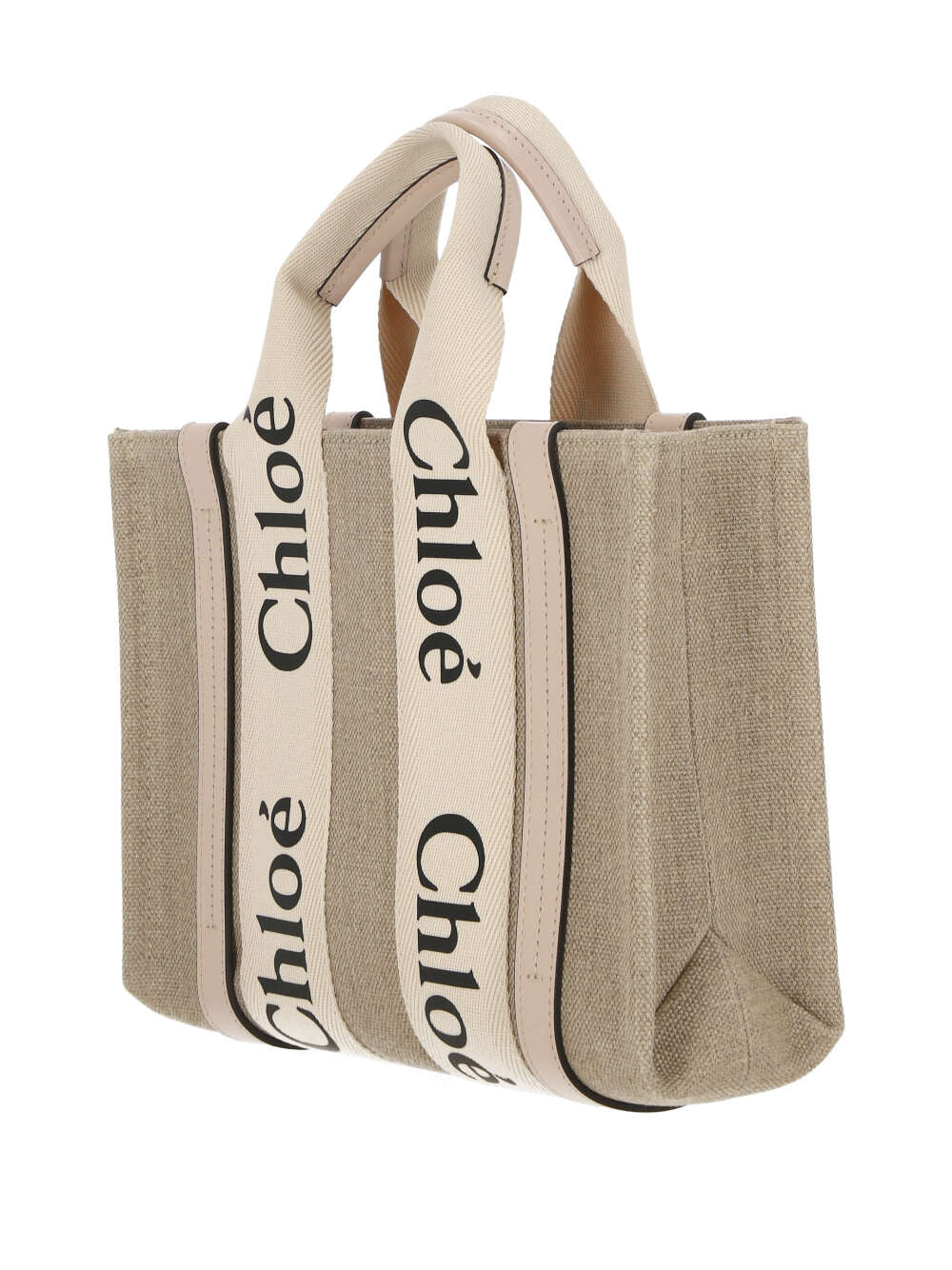 SMALL WOODY TOTE BAG IN LINEN