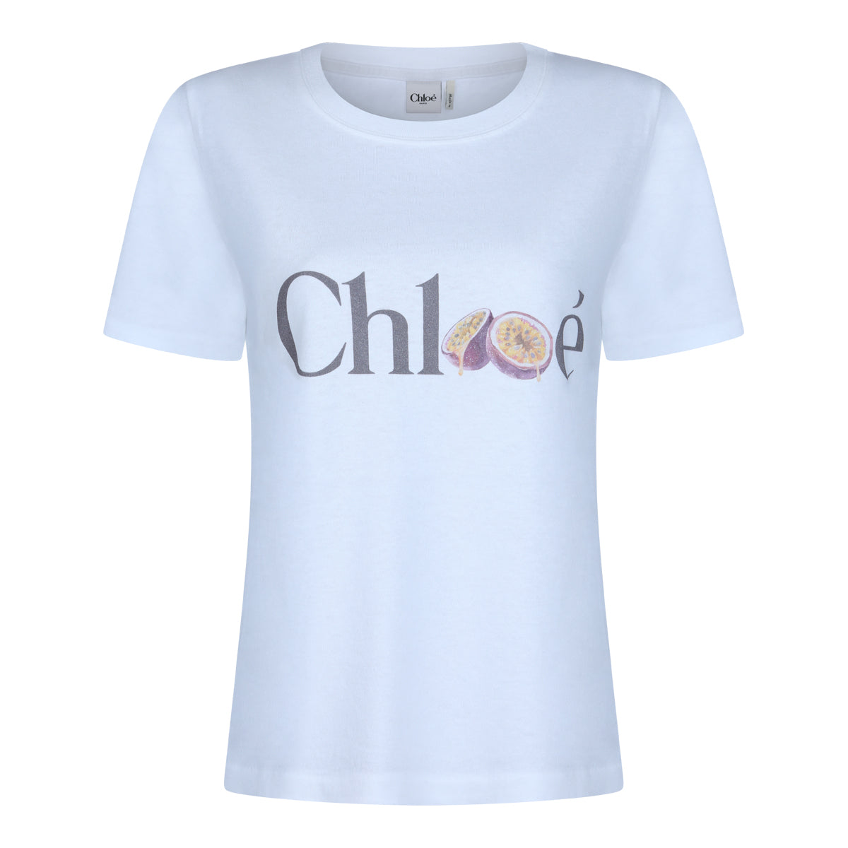 WHITE COTTON T-SHIRT