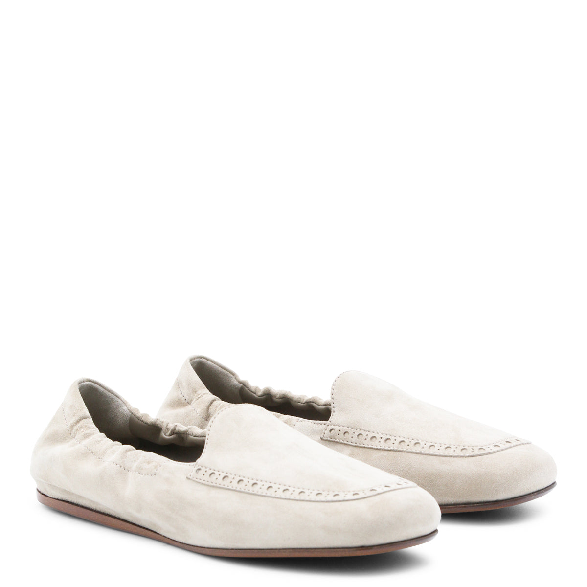 WHITE LEATHER LOAFERS