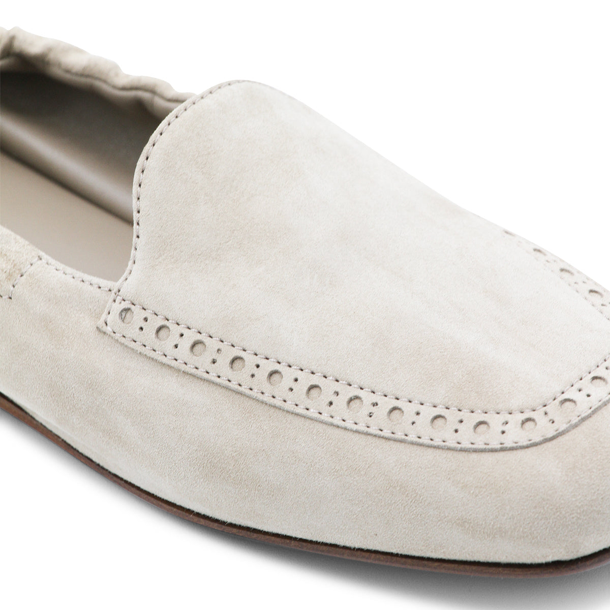 WHITE LEATHER LOAFERS