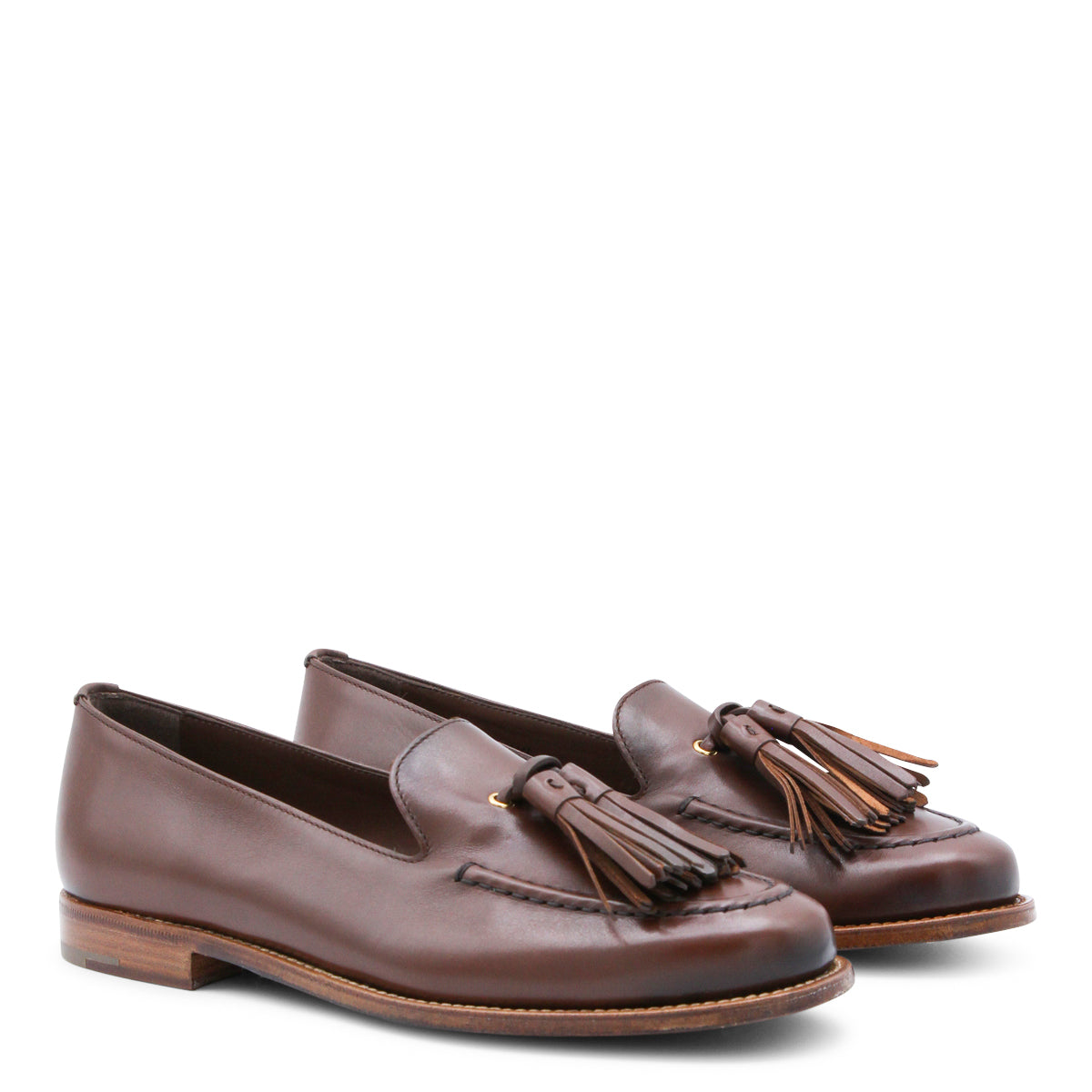 COGNAC LEATHER LOAFERS