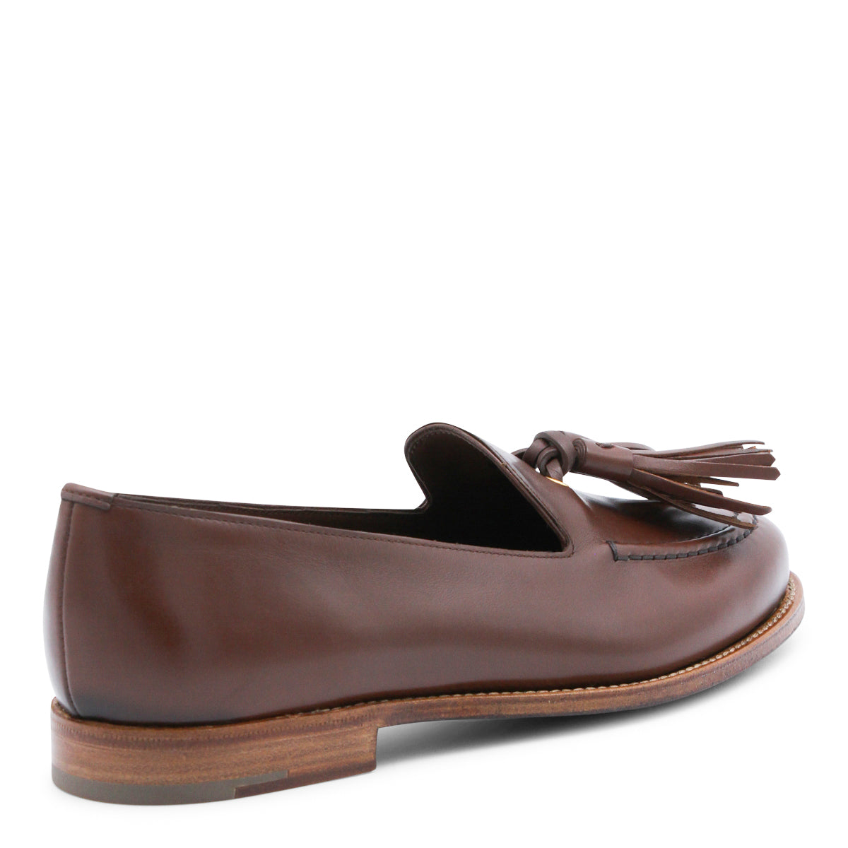 COGNAC LEATHER LOAFERS