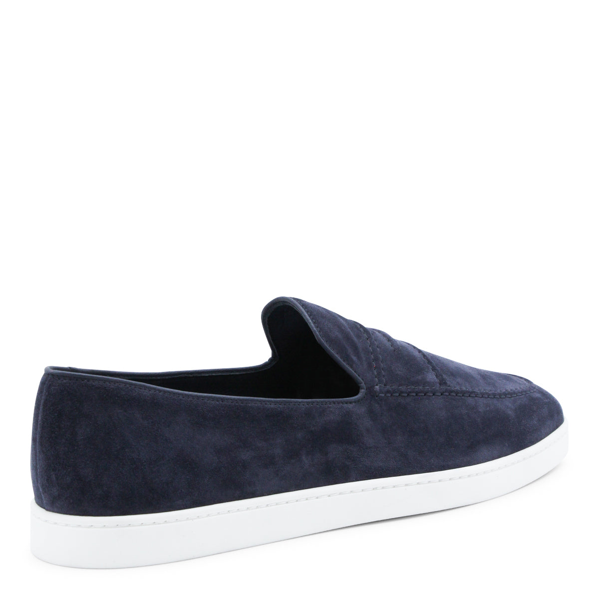 NAVY LEATHER LOAFERS