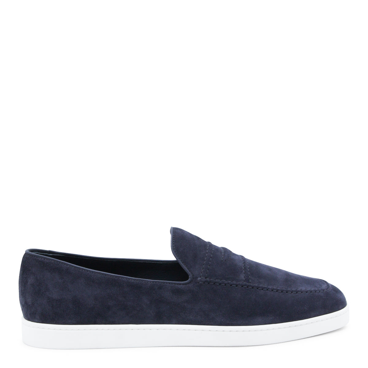 NAVY LEATHER LOAFERS