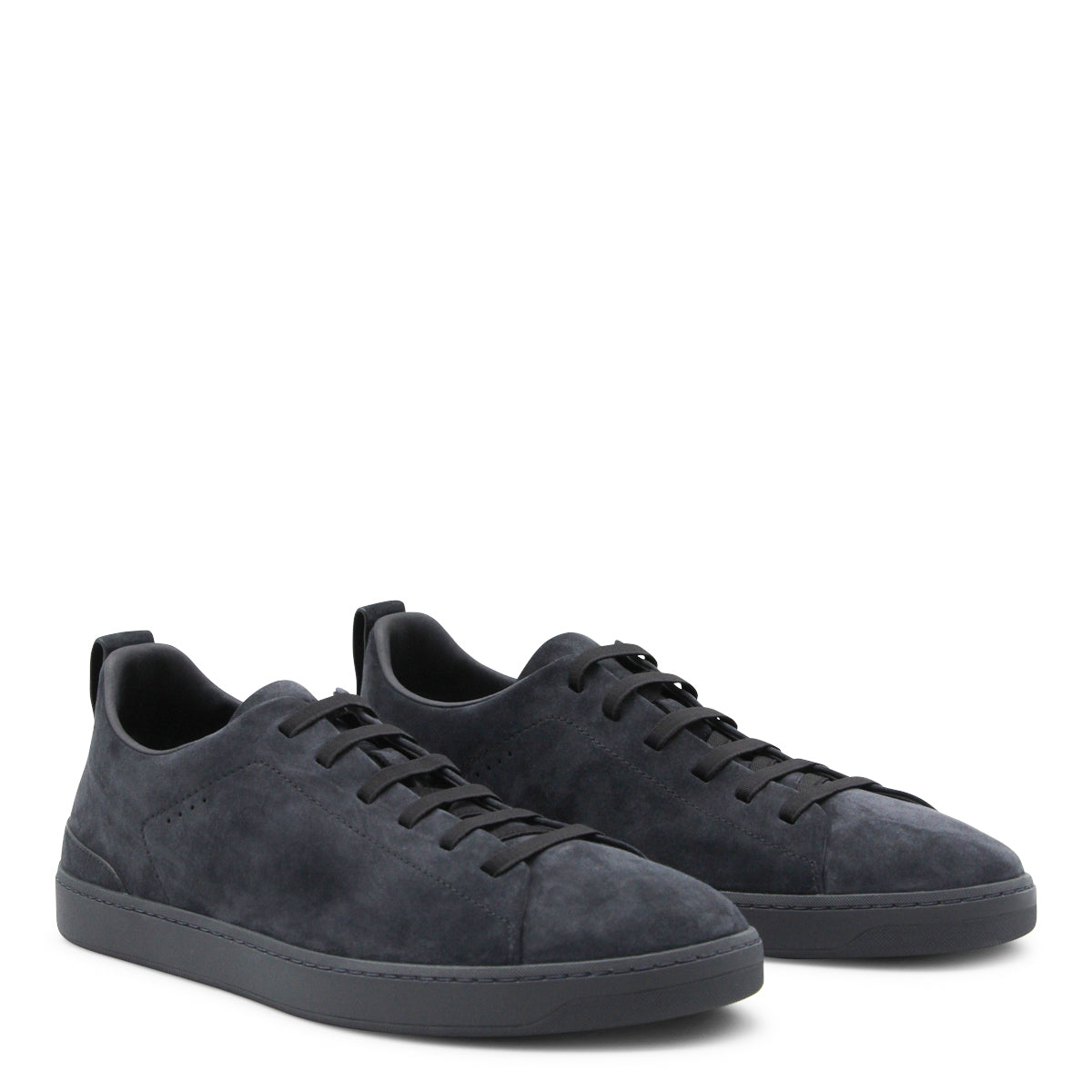 NAVY LEATHER SNEAKERS