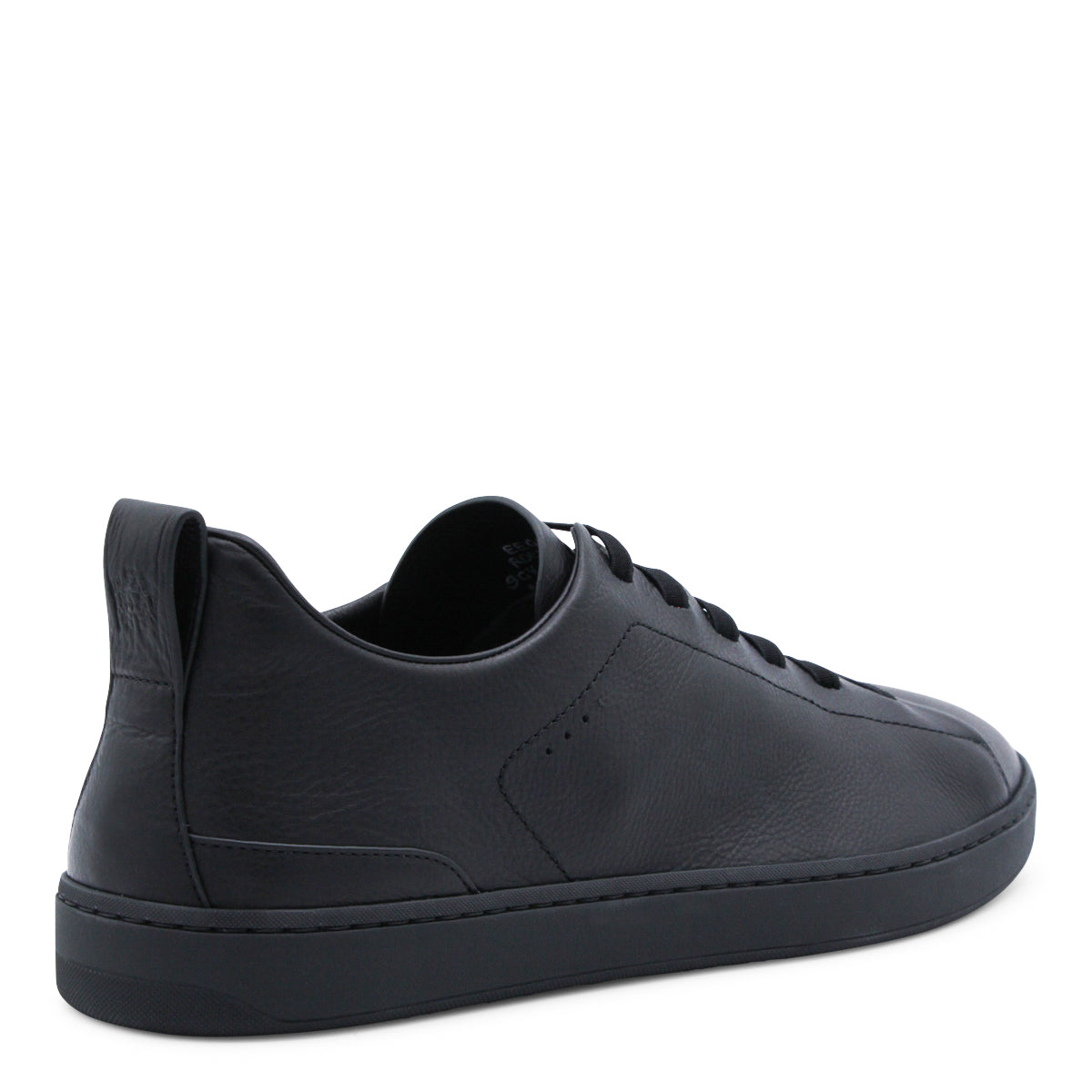BLACK LEATHER SNEAKERS