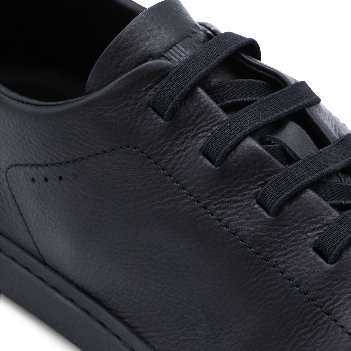 BLACK LEATHER SNEAKERS