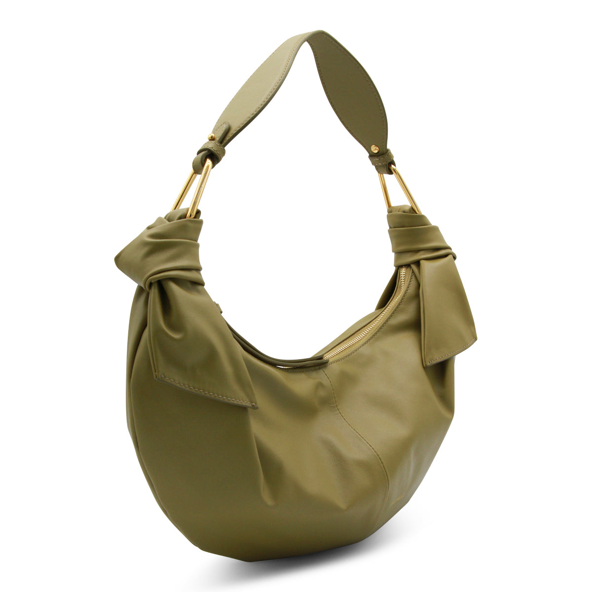 SEAGRASS LEATHER FUROSHIKI MEDIUM SHOULDER BAG