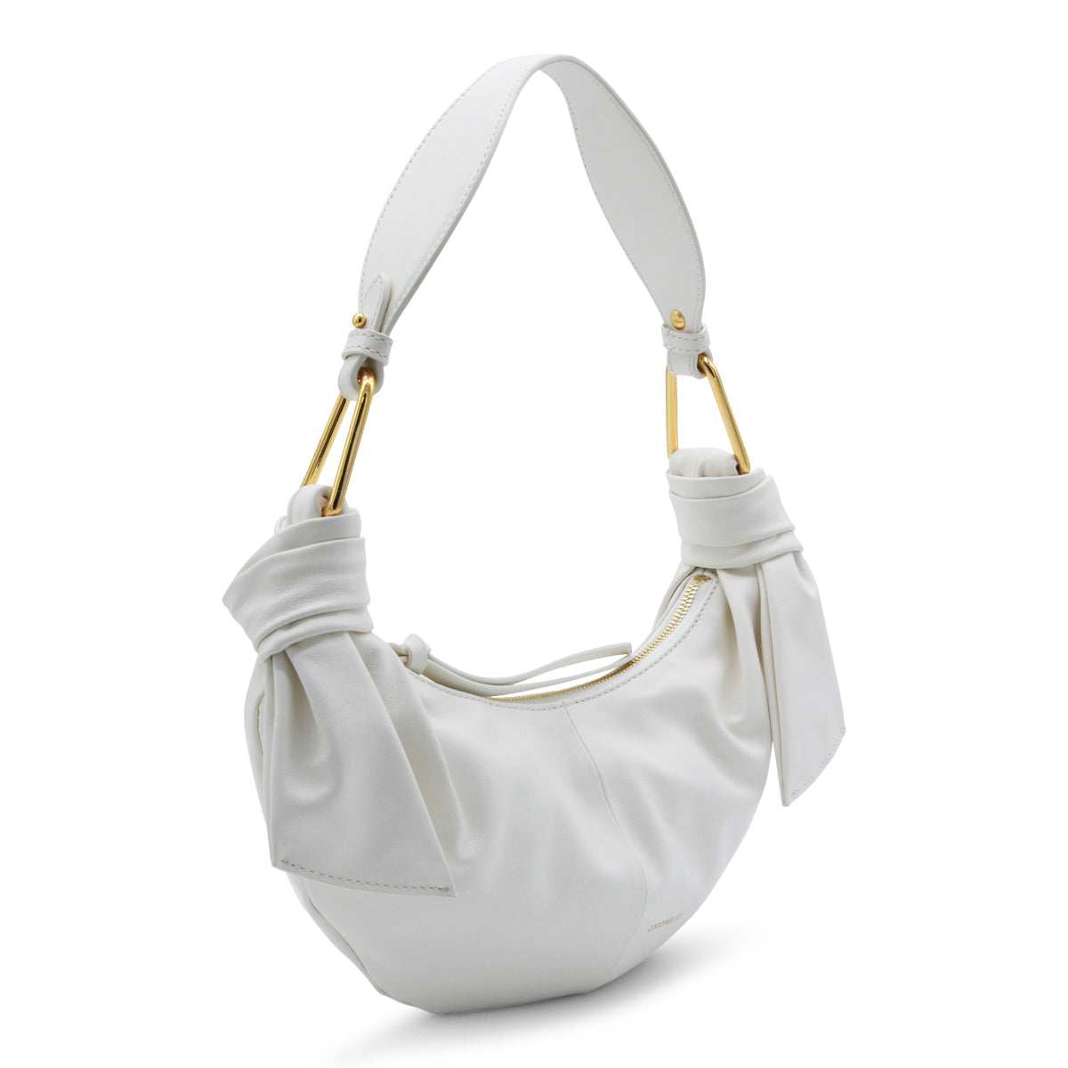 PEARL LEATHER FUROSHIKI SHOULDER BAG