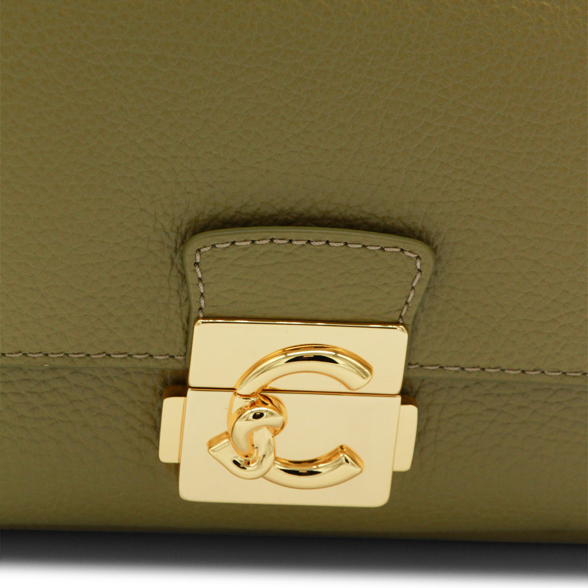 SEAGRASS LEATHER C-ME LOCK SHOULDER BAG