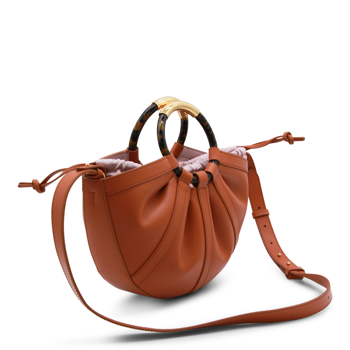 CRAB LEATHER TOP HANDLE BAG