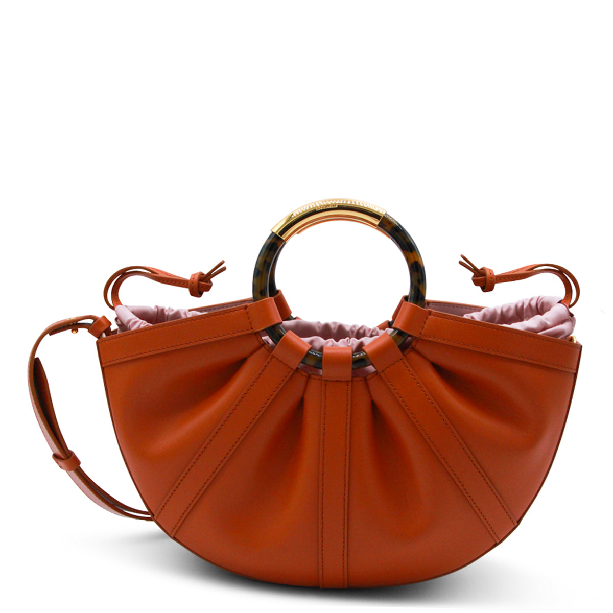 CRAB LEATHER TOP HANDLE BAG